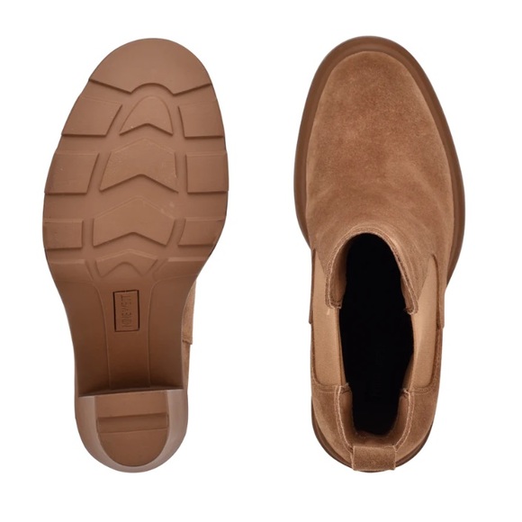 Nine West Suede Chelsea Boots Color Cognac Women’s Size 6.5 - Picture 6 of 16